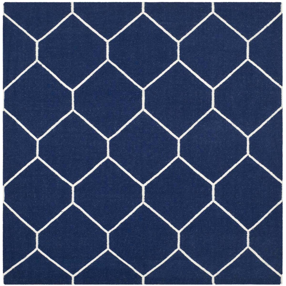 Safavieh Dhurries 635 Rug, DHU635 - Navy / Ivory