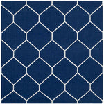 Safavieh Dhurries 635 Rug, DHU635 - Navy / Ivory