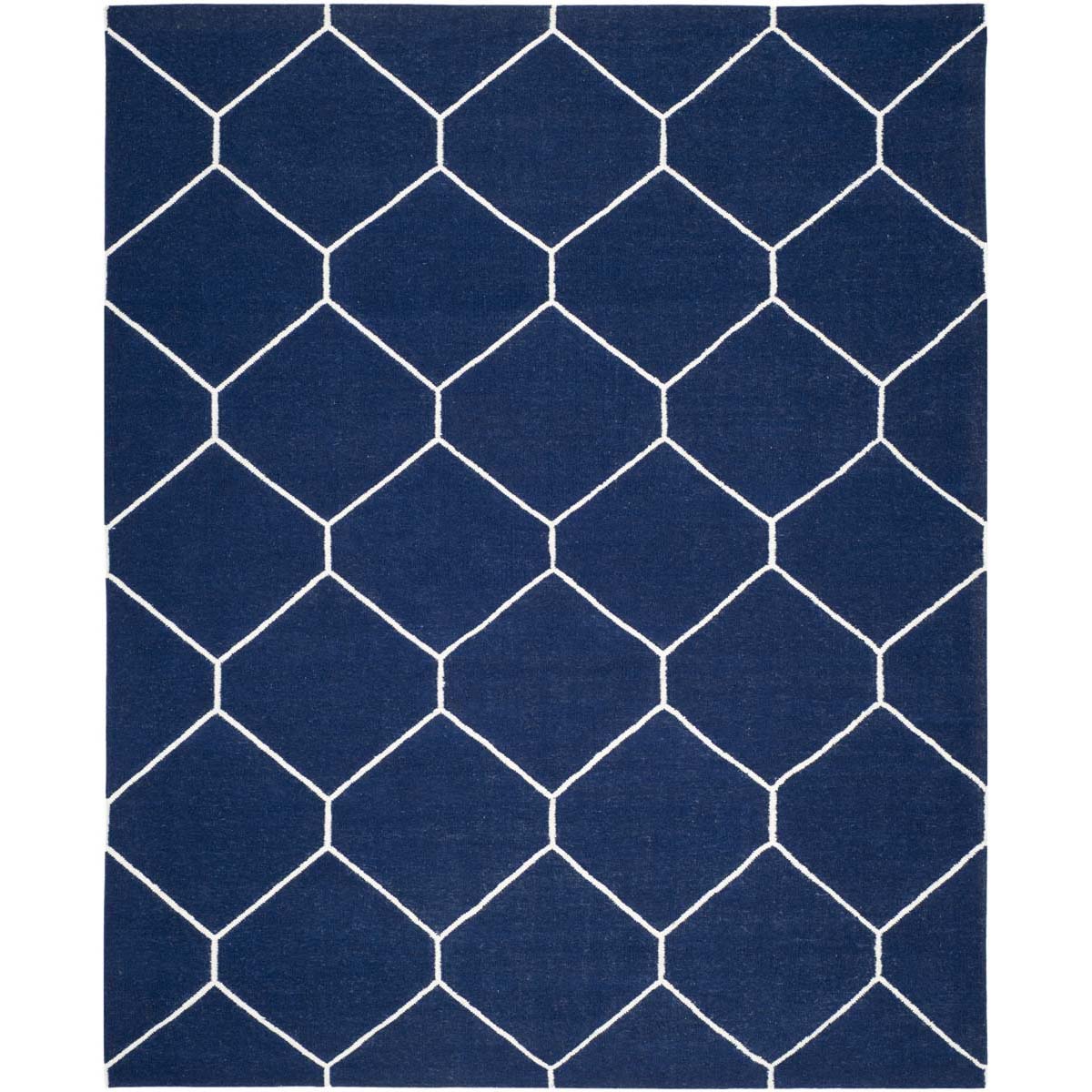 Safavieh Dhurries 635 Rug, DHU635 - Navy / Ivory