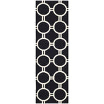 Safavieh Dhurries 636 Rug, DHU636 - Black / Ivory