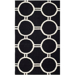 Safavieh Dhurries 636 Rug, DHU636 - Black / Ivory