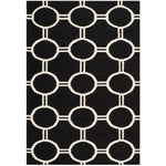 Safavieh Dhurries 636 Rug, DHU636 - Black / Ivory