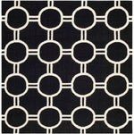 Safavieh Dhurries 636 Rug, DHU636 - Black / Ivory