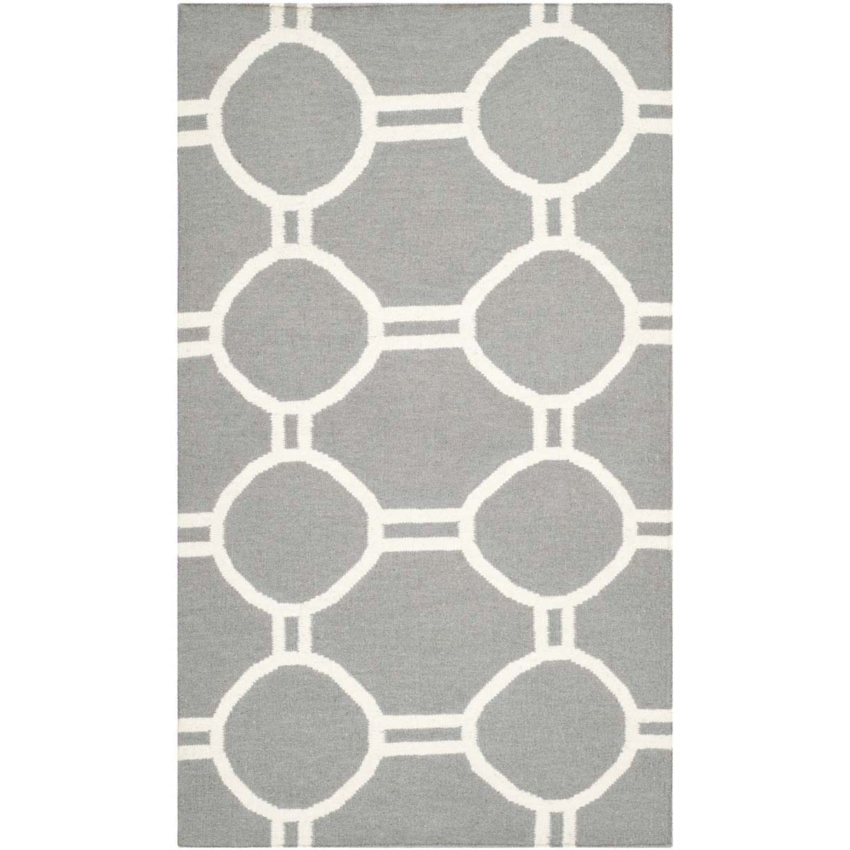 Safavieh Dhurries 636 Rug, DHU636 - Grey / Ivory