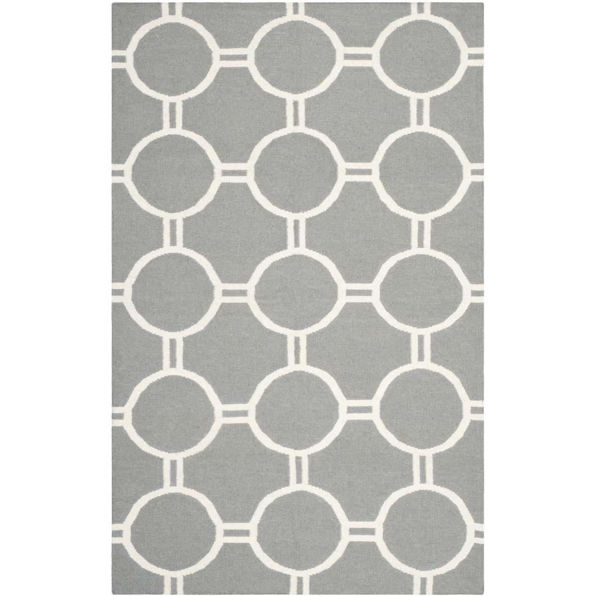 Safavieh Dhurries 636 Rug, DHU636 - Grey / Ivory