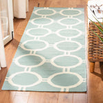 Safavieh Dhurries 636 Rug, DHU636 - Light Blue / Ivory