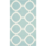 Safavieh Dhurries 636 Rug, DHU636 - Light Blue / Ivory