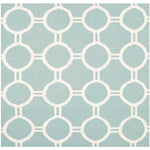 Safavieh Dhurries 636 Rug, DHU636 - Light Blue / Ivory