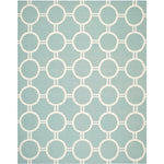 Safavieh Dhurries 636 Rug, DHU636 - Light Blue / Ivory