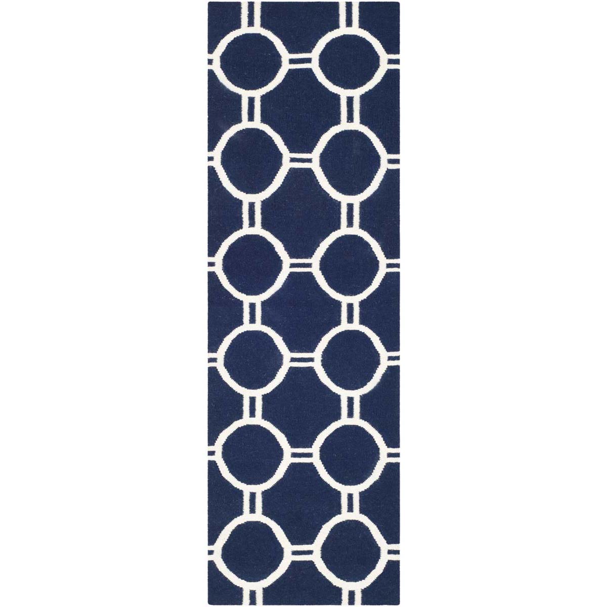 Safavieh Dhurries 636 Rug, DHU636 - Navy / Ivory