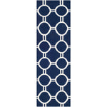 Safavieh Dhurries 636 Rug, DHU636 - Navy / Ivory