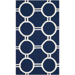 Safavieh Dhurries 636 Rug, DHU636 - Navy / Ivory