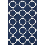 Safavieh Dhurries 636 Rug, DHU636 - Navy / Ivory