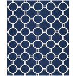 Safavieh Dhurries 636 Rug, DHU636 - Navy / Ivory