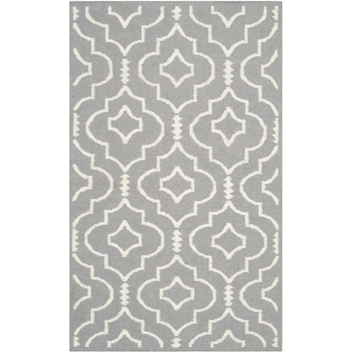 Safavieh Dhurries 637 Rug, DHU637 - Grey / Ivory