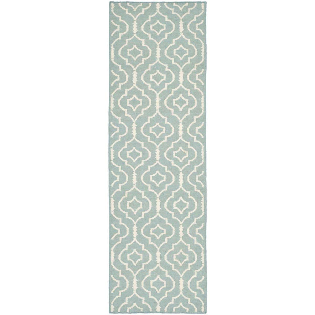 Safavieh Dhurries 637 Rug, DHU637 - Light Blue / Ivory