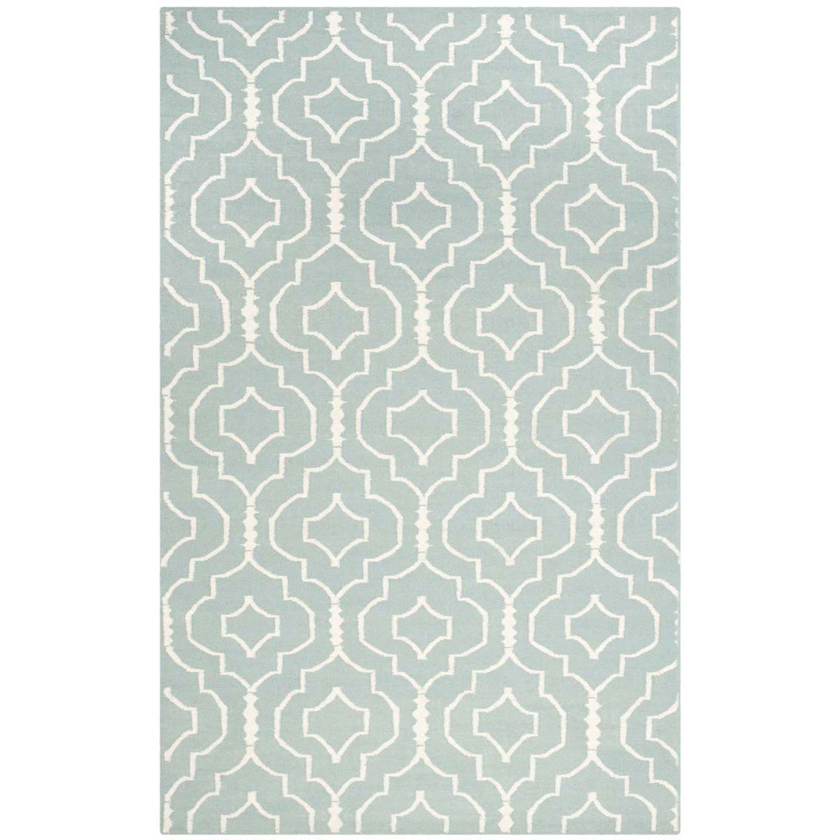 Safavieh Dhurries 637 Rug, DHU637 - Light Blue / Ivory