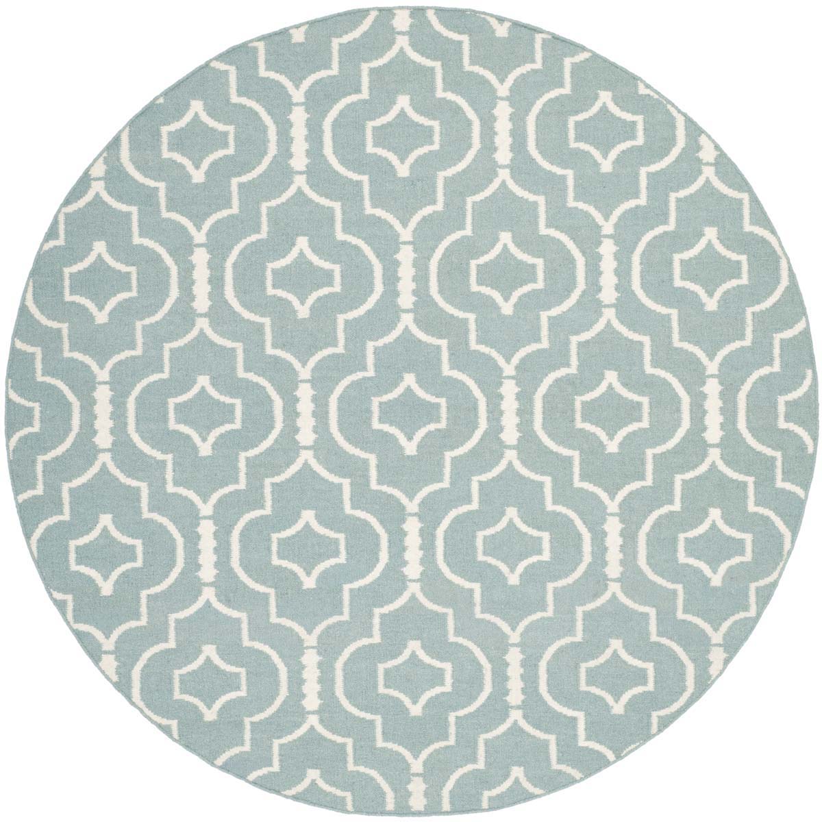 Safavieh Dhurries 637 Rug, DHU637 - Light Blue / Ivory