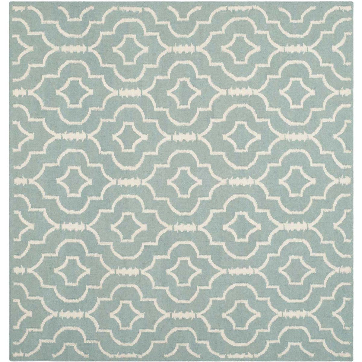 Safavieh Dhurries 637 Rug, DHU637 - Light Blue / Ivory