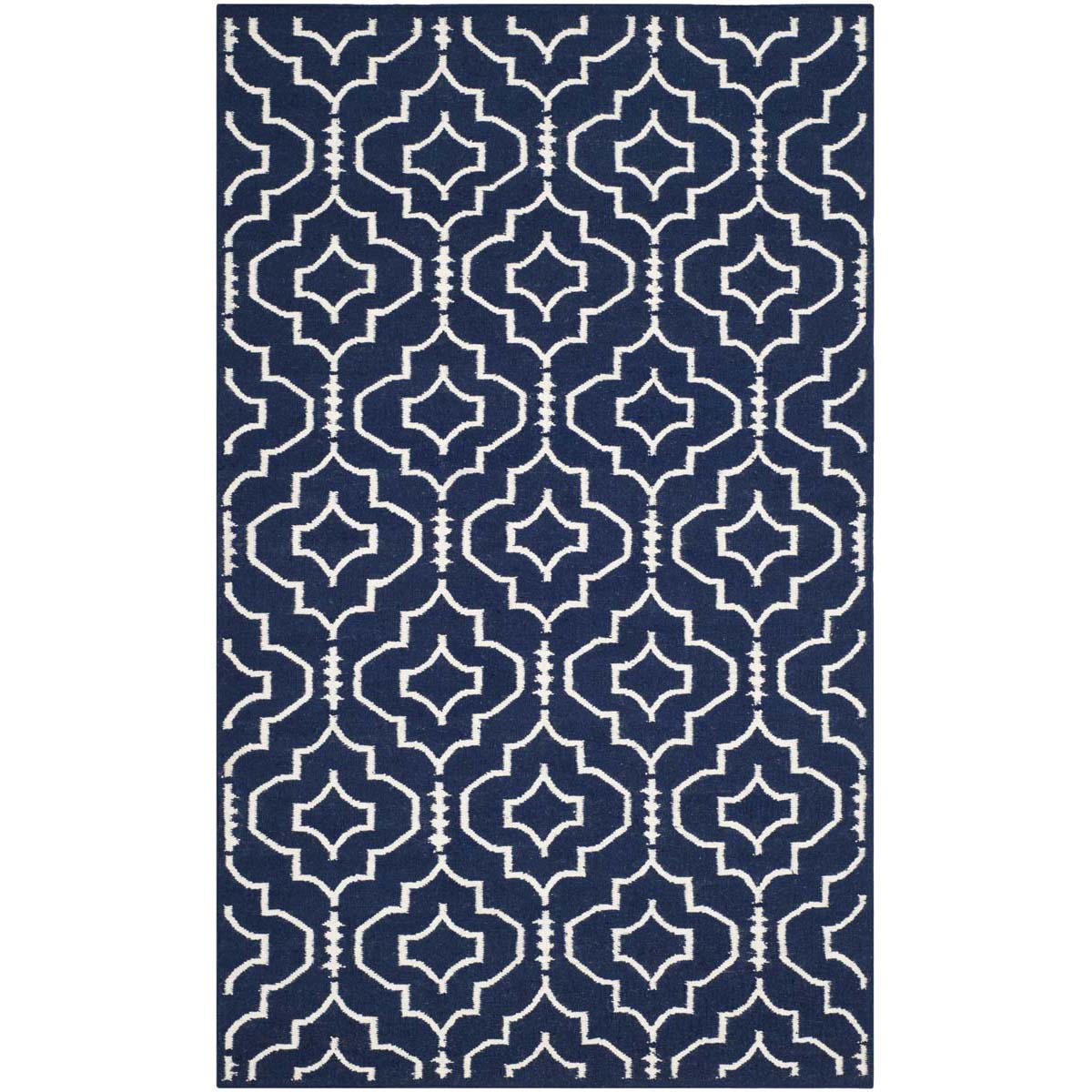 Safavieh Dhurries 637 Rug, DHU637 - Navy / Ivory