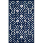 Safavieh Dhurries 637 Rug, DHU637 - Navy / Ivory