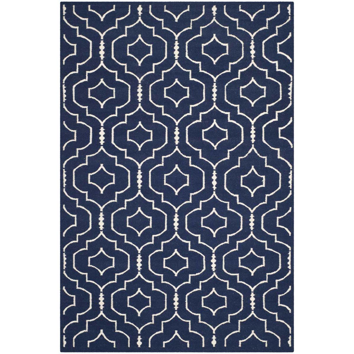 Safavieh Dhurries 637 Rug, DHU637 - Navy / Ivory