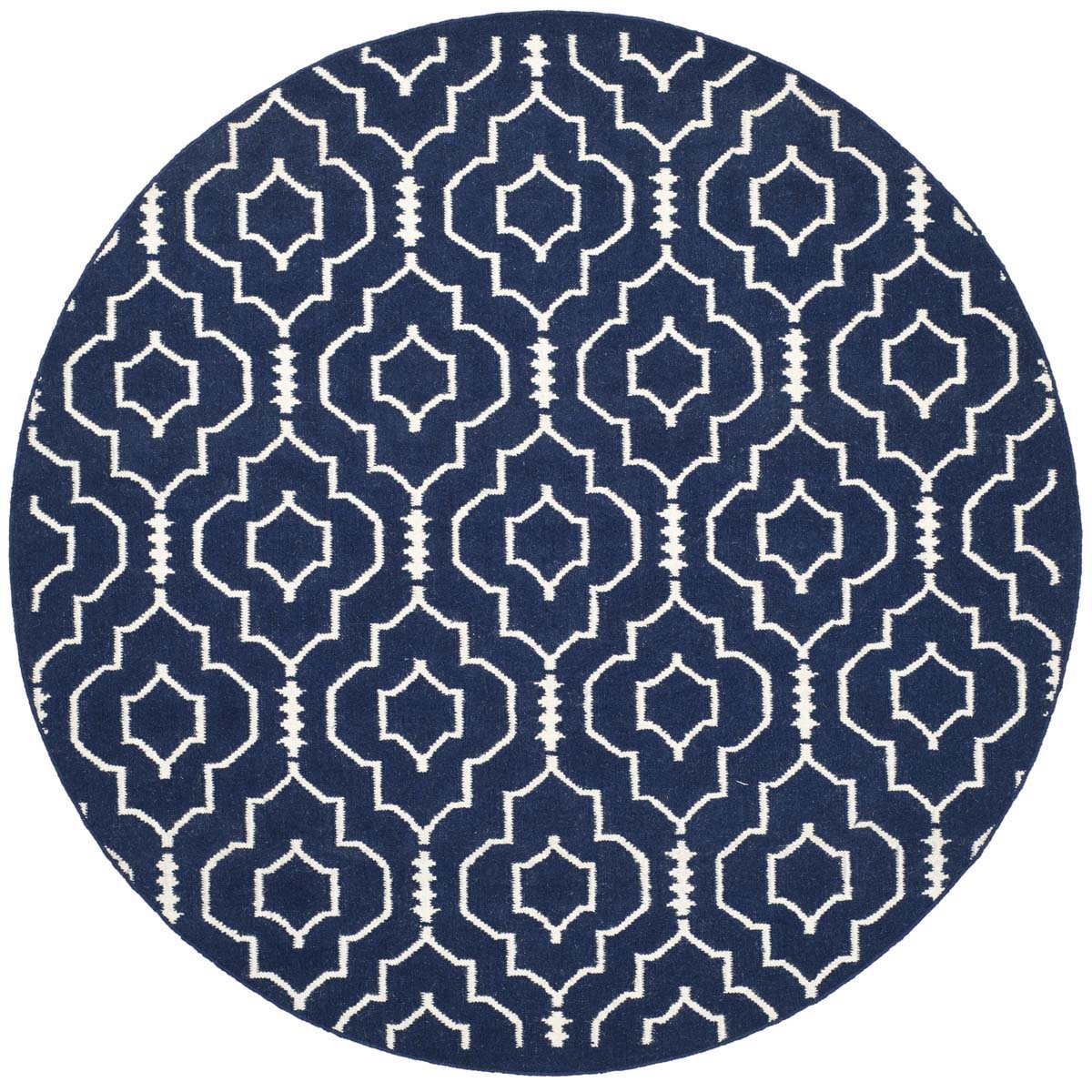 Safavieh Dhurries 637 Rug, DHU637 - Navy / Ivory