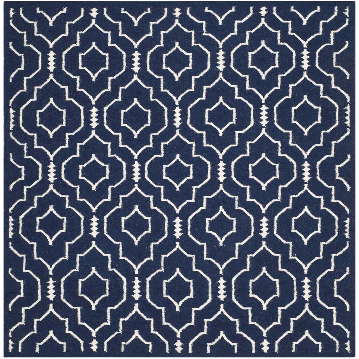 Safavieh Dhurries 637 Rug, DHU637 - Navy / Ivory