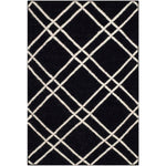 Safavieh Dhurries 638 Rug, DHU638 - Black / Ivory