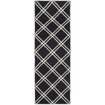 Safavieh Dhurries 638 Rug, DHU638 - Black / Ivory