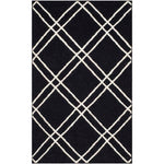 Safavieh Dhurries 638 Rug, DHU638 - Black / Ivory