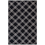 Safavieh Dhurries 638 Rug, DHU638 - Black / Ivory