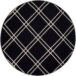 Safavieh Dhurries 638 Rug, DHU638 - Black / Ivory