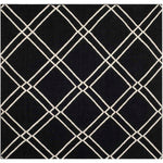 Safavieh Dhurries 638 Rug, DHU638 - Black / Ivory