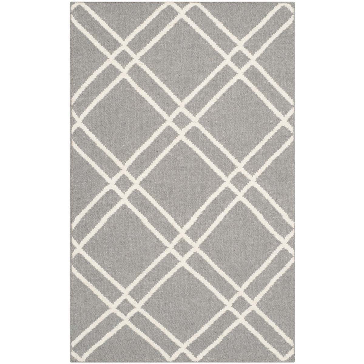 Safavieh Dhurries 638 Rug, DHU638 - Grey / Ivory