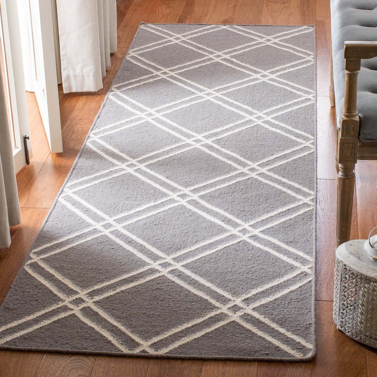 Safavieh Dhurries 638 Rug, DHU638 - Grey / Ivory