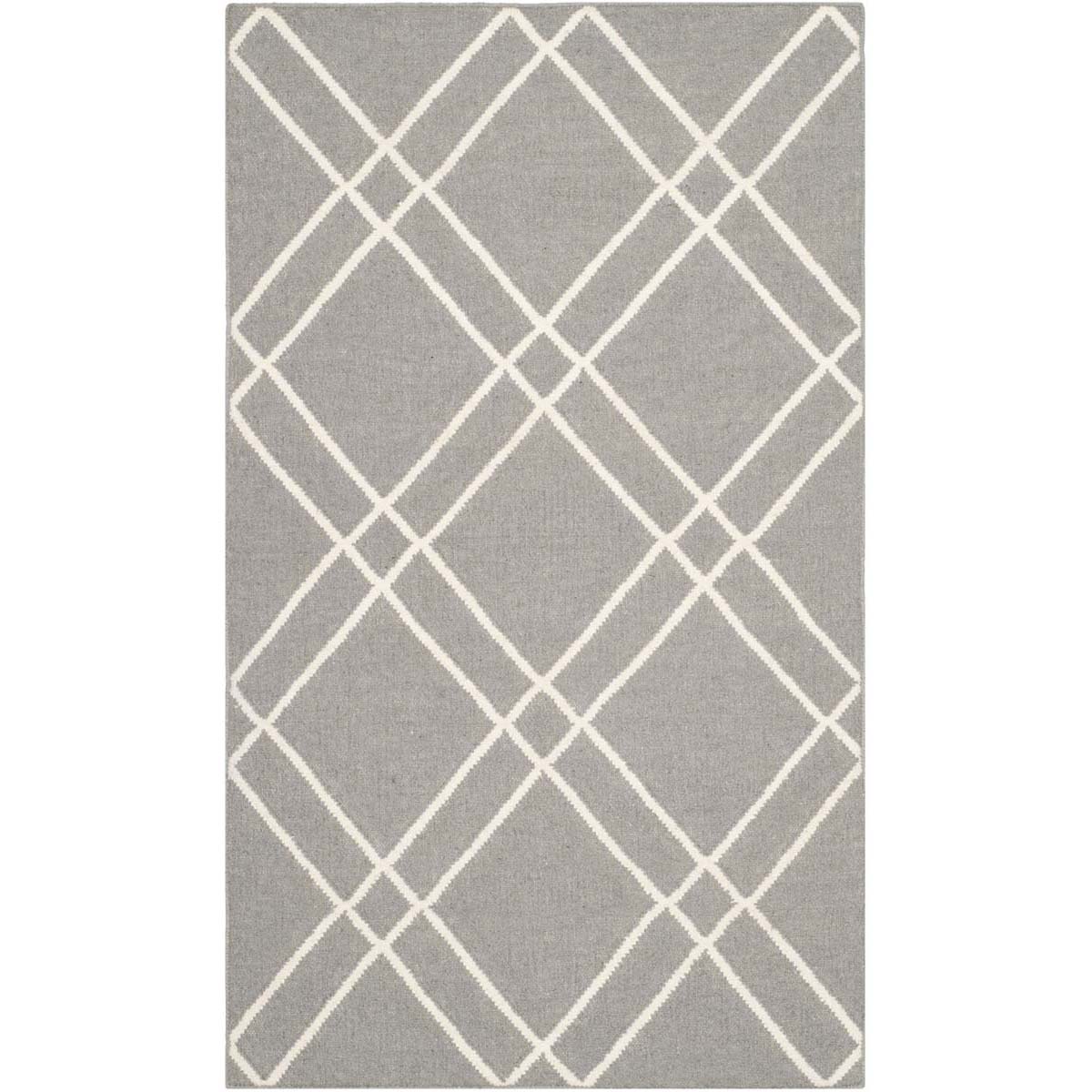 Safavieh Dhurries 638 Rug, DHU638 - Grey / Ivory