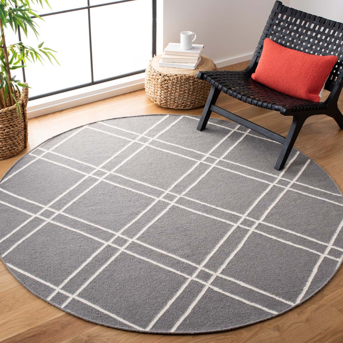 Safavieh Dhurries 638 Rug, DHU638 - Grey / Ivory