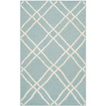 Safavieh Dhurries 638 Rug, DHU638 - Light Blue / Ivory