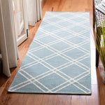 Safavieh Dhurries 638 Rug, DHU638 - Light Blue / Ivory