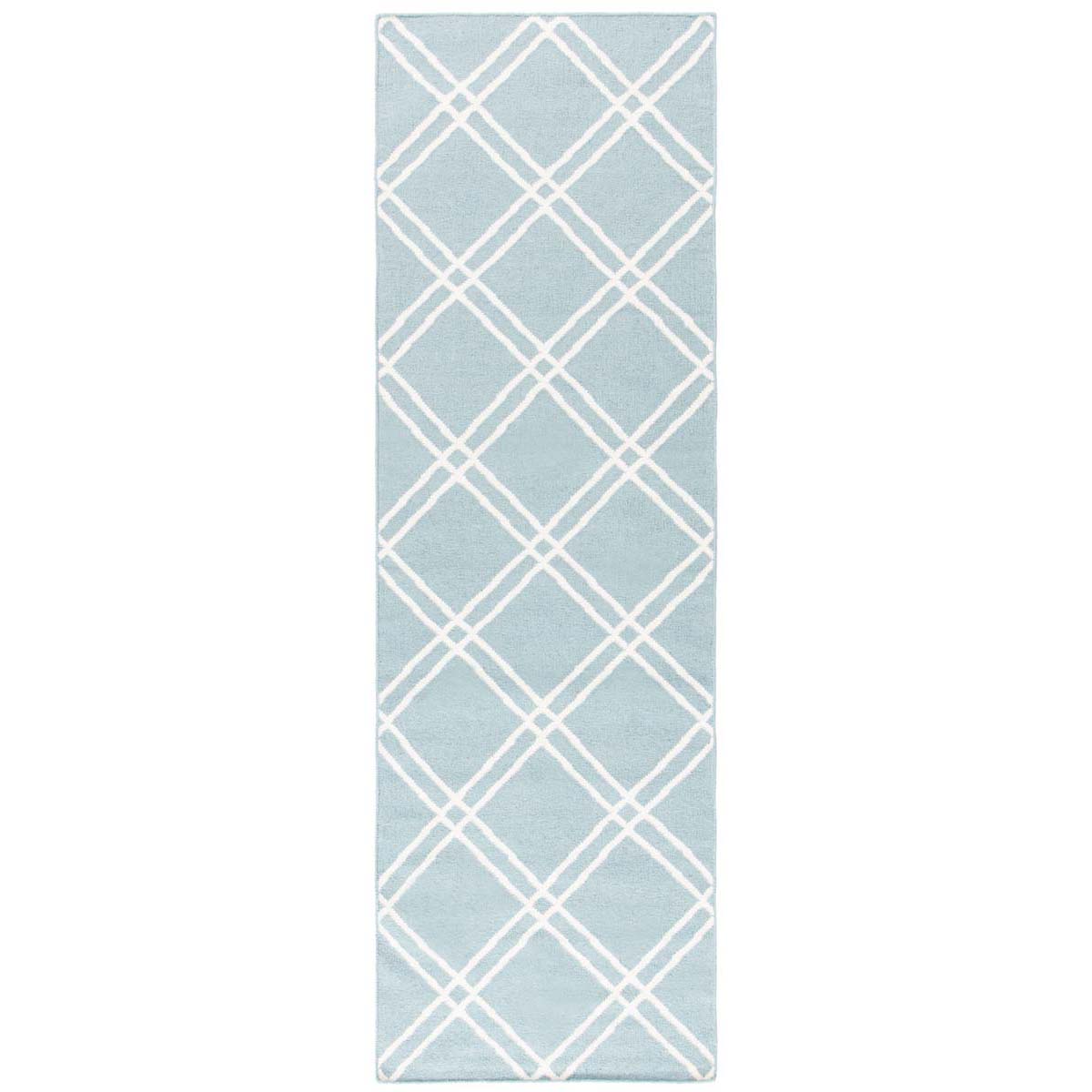 Safavieh Dhurries 638 Rug, DHU638 - Light Blue / Ivory