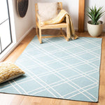 Safavieh Dhurries 638 Rug, DHU638 - Light Blue / Ivory