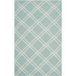 Safavieh Dhurries 638 Rug, DHU638 - Light Blue / Ivory