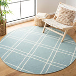 Safavieh Dhurries 638 Rug, DHU638 - Light Blue / Ivory