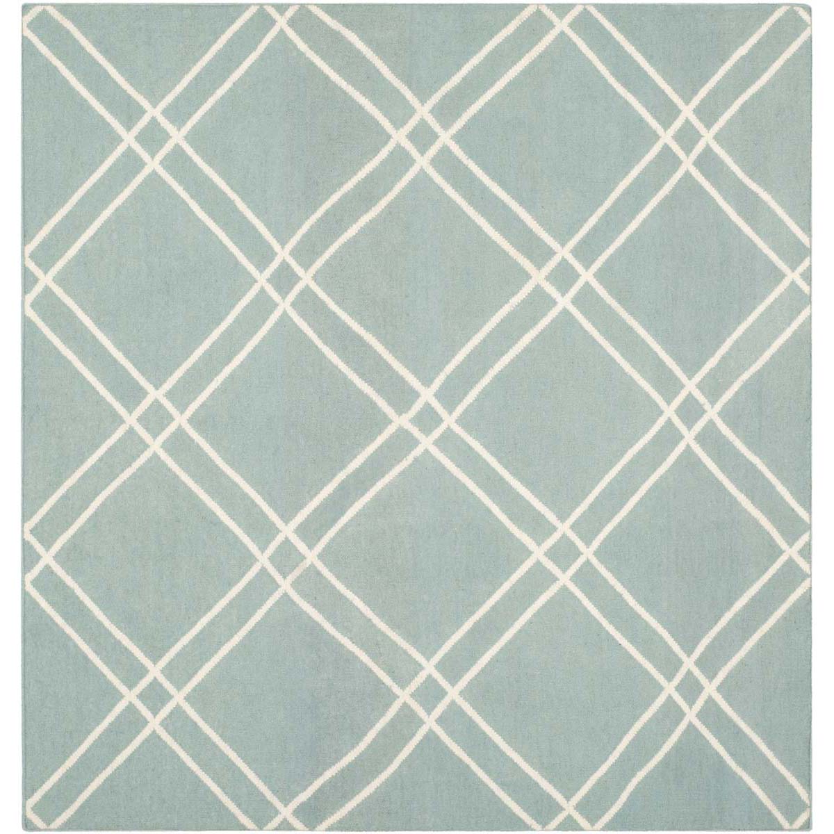 Safavieh Dhurries 638 Rug, DHU638 - Light Blue / Ivory