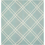 Safavieh Dhurries 638 Rug, DHU638 - Light Blue / Ivory