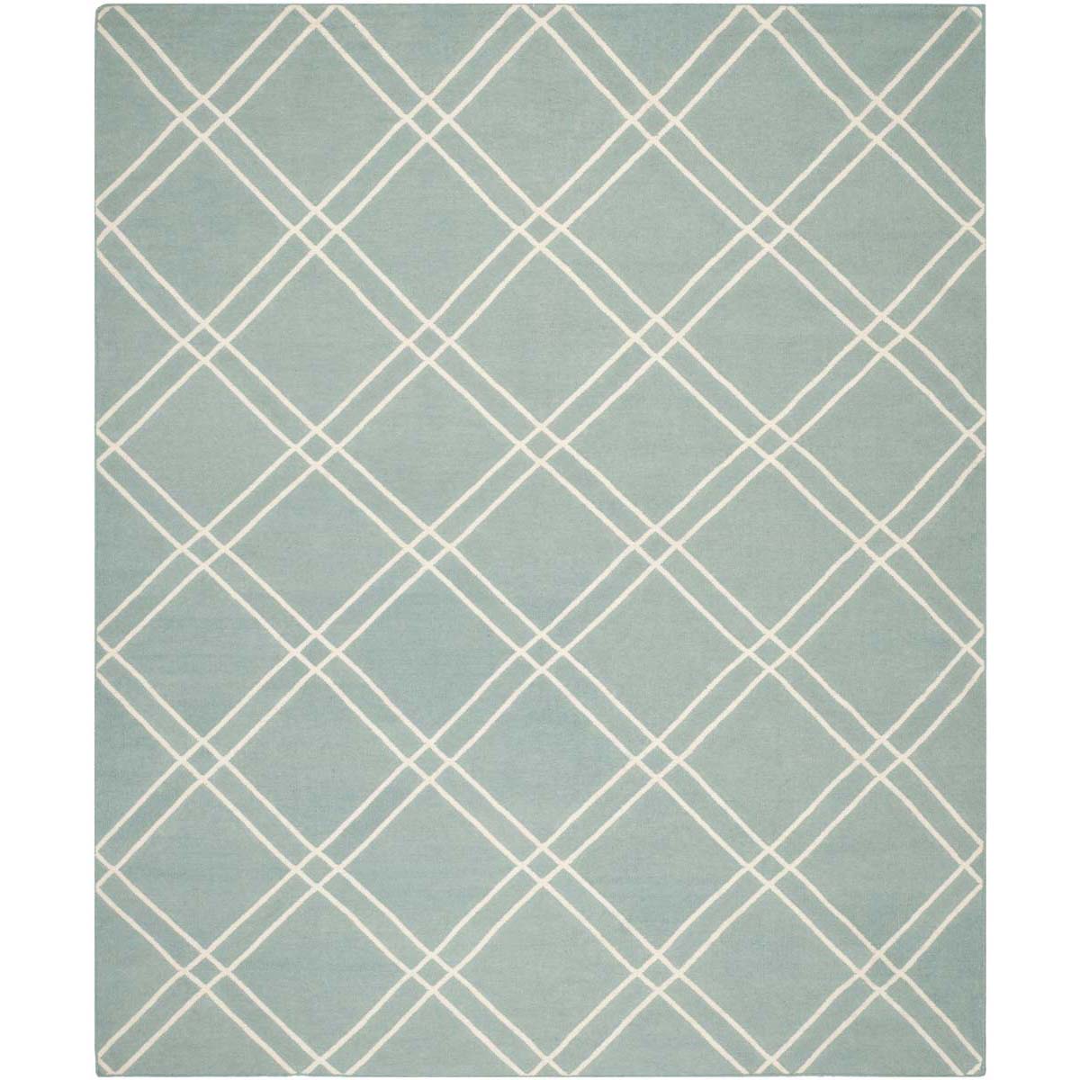 Safavieh Dhurries 638 Rug, DHU638 - Light Blue / Ivory