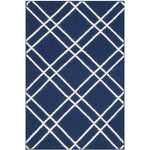 Safavieh Dhurries 638 Rug, DHU638 - Navy / Ivory