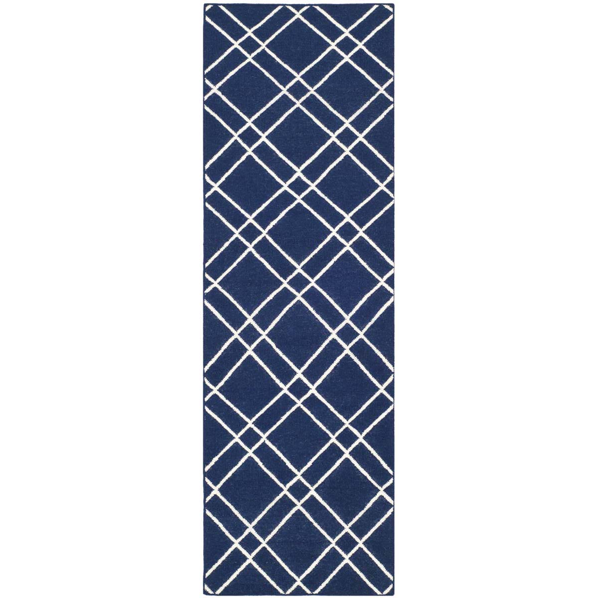 Safavieh Dhurries 638 Rug, DHU638 - Navy / Ivory