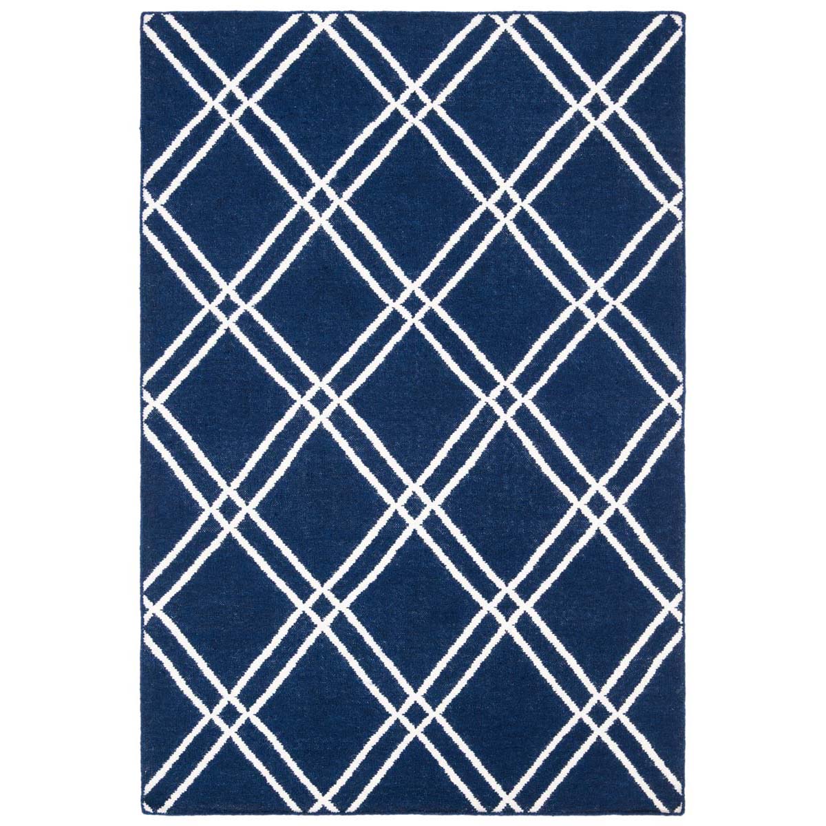 Safavieh Dhurries 638 Rug, DHU638 - Navy / Ivory